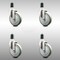 Service Caster 5 Inch 316SS Gray Polyurethane Swivel 1-1/2 Inch Expanding Stem Caster Set SCC SCC-SS316EX20S514-PPUB-112-4 - alternate 3